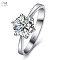 Fine Crystal Engagement Wedding Unisex Ring - view 1