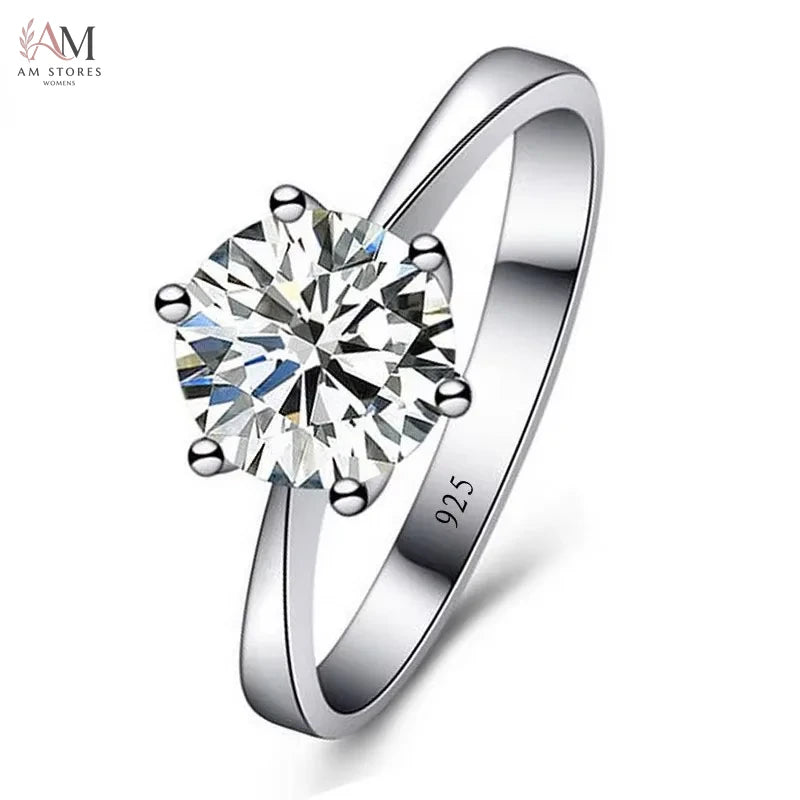 Fine Crystal Engagement Wedding Unisex Ring - view 1