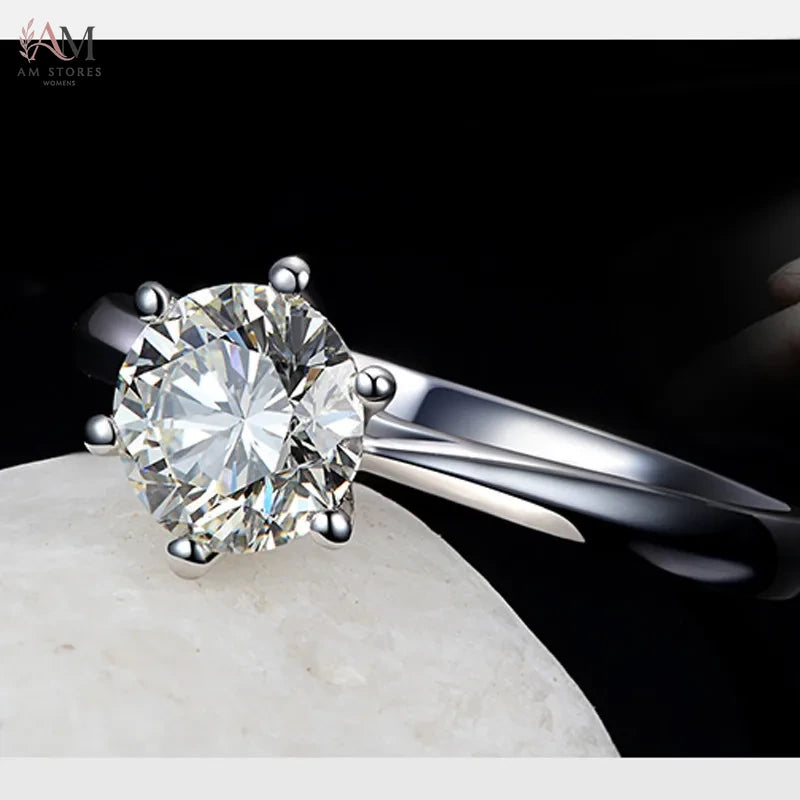 Fine Crystal Engagement Wedding Unisex Ring - view 3
