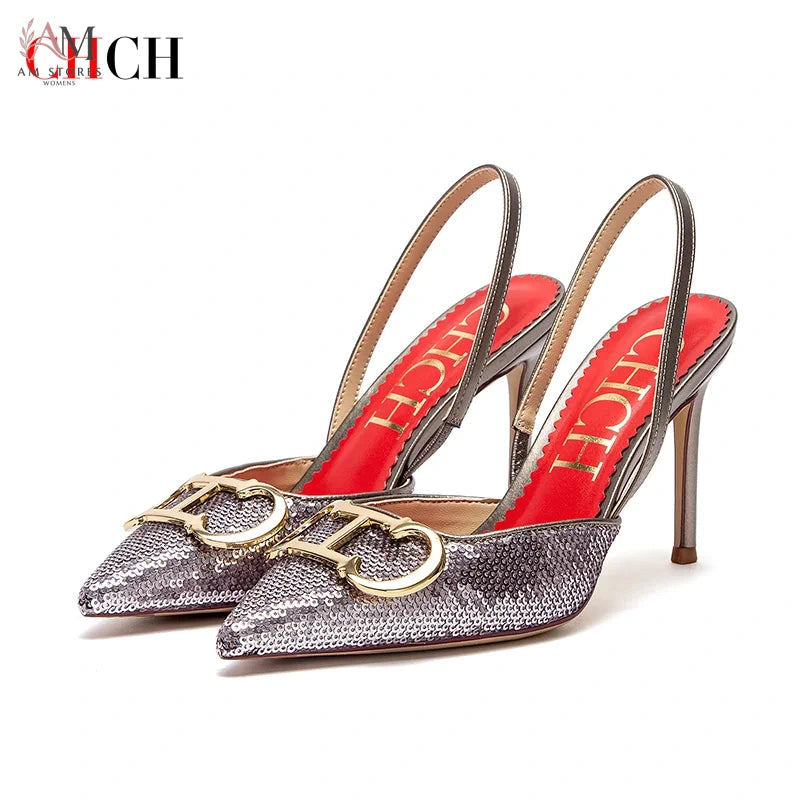CHCH Women's Pointed-Toe Strappy 9cm High Heels - view 3