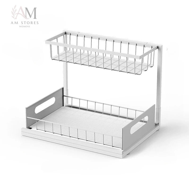 2-Tier Pull-Out Under-Sink Cabinet Organizer