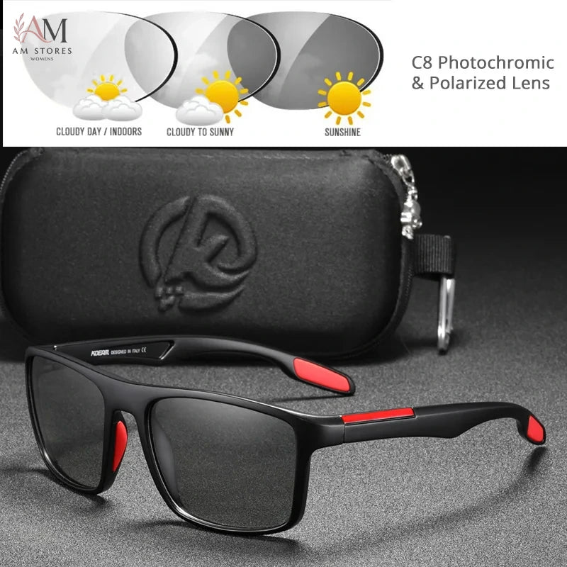 KDEAM Unisex Rectangle Polarized Sports Sunglasses - view 14
