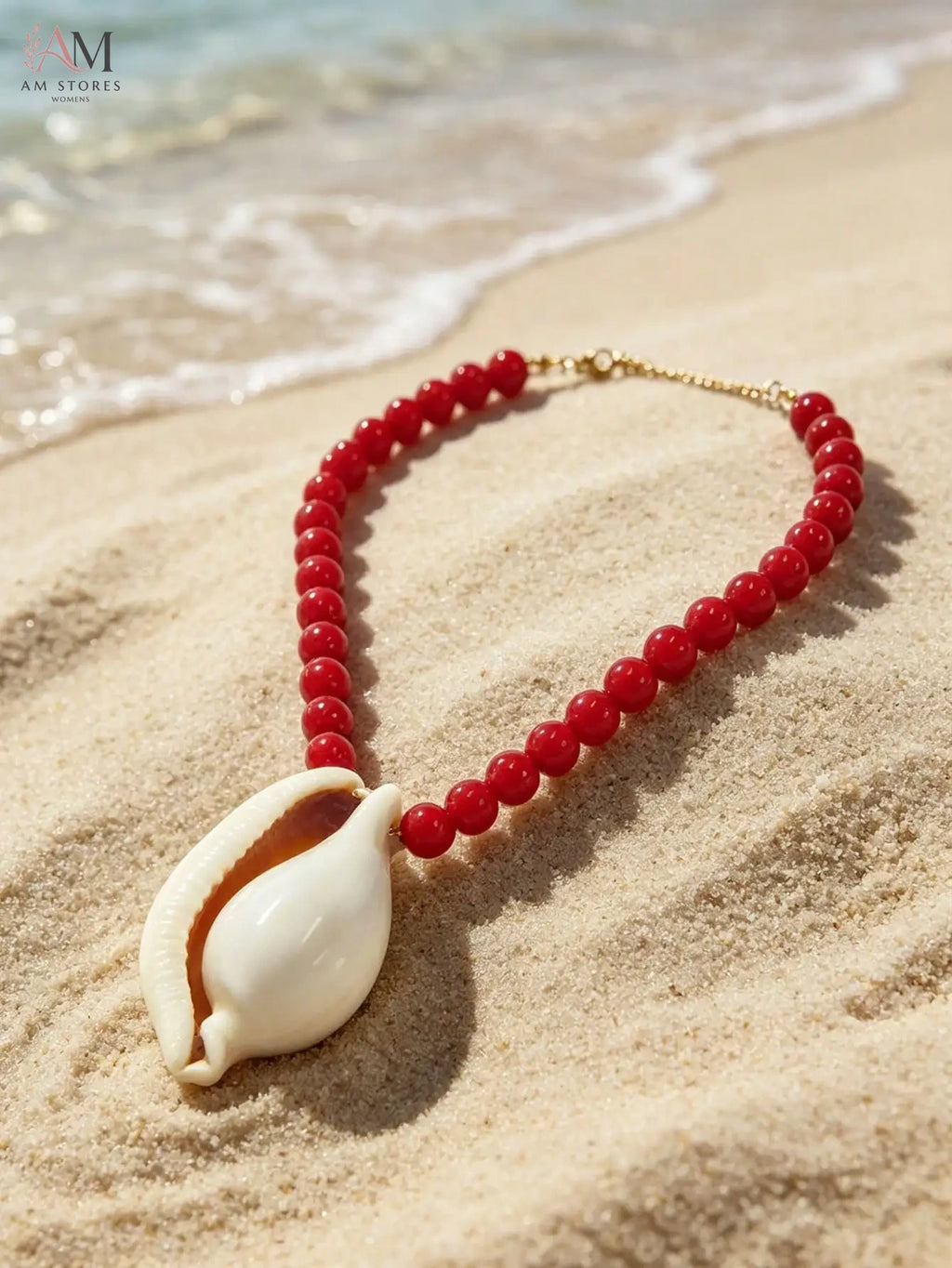 Boho Cowrie Shell Beaded Choker Necklace - view 6