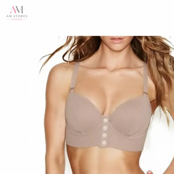 Women's Plus-Size Wireless Breathable Front-Closure Seamless Bra - AM Stores main product image