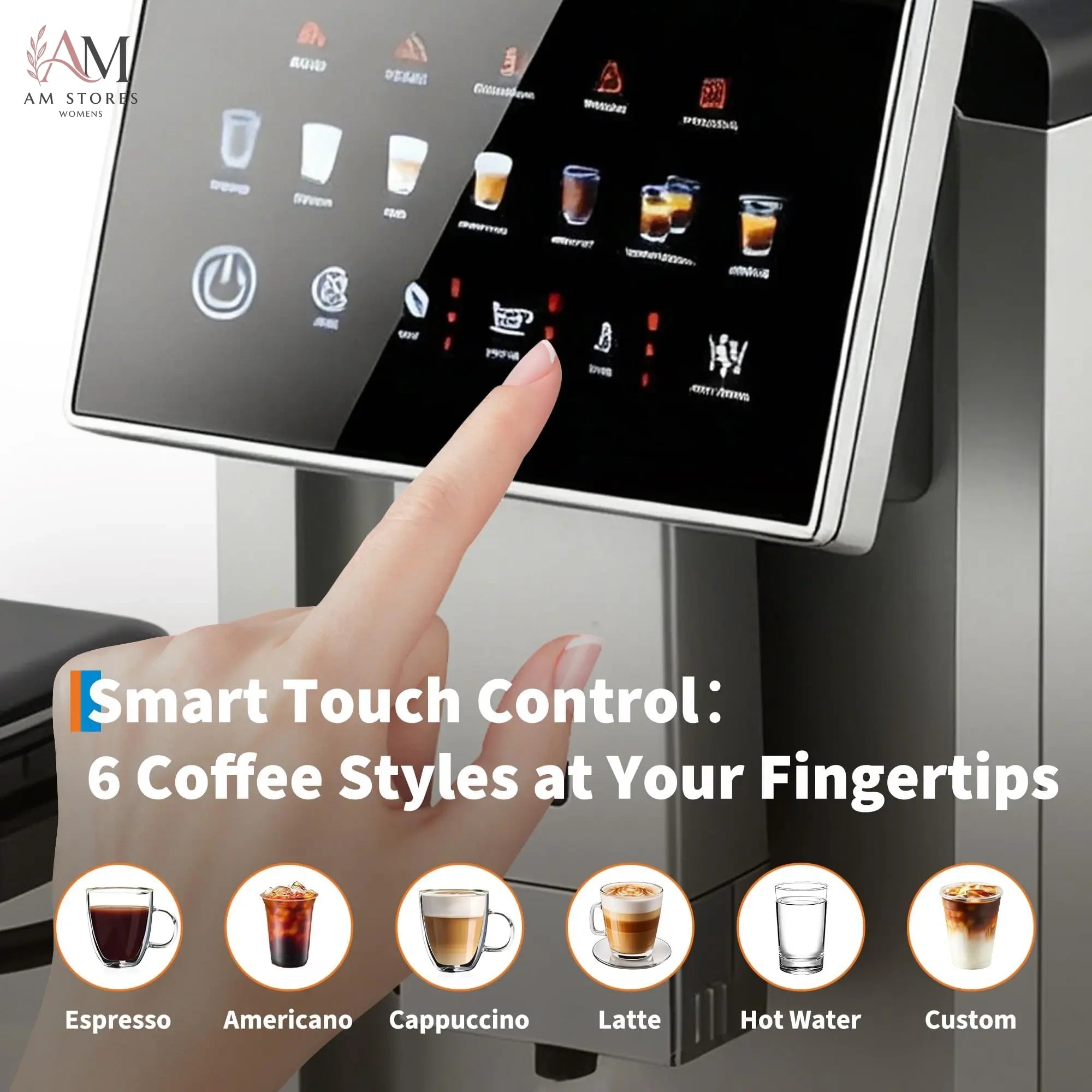 Automatic Espresso Machine with Built-In Grinder & Milk Frother - view 2