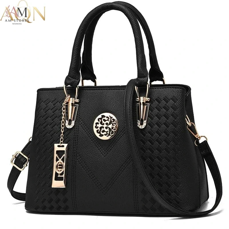 AQN Women's Leather Large-Capacity Handbag - view 7