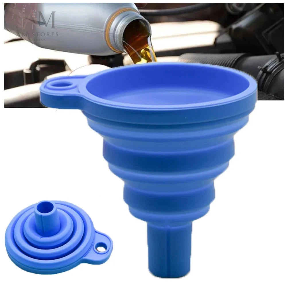Foldable Silicone Automotive Fluid Funnel