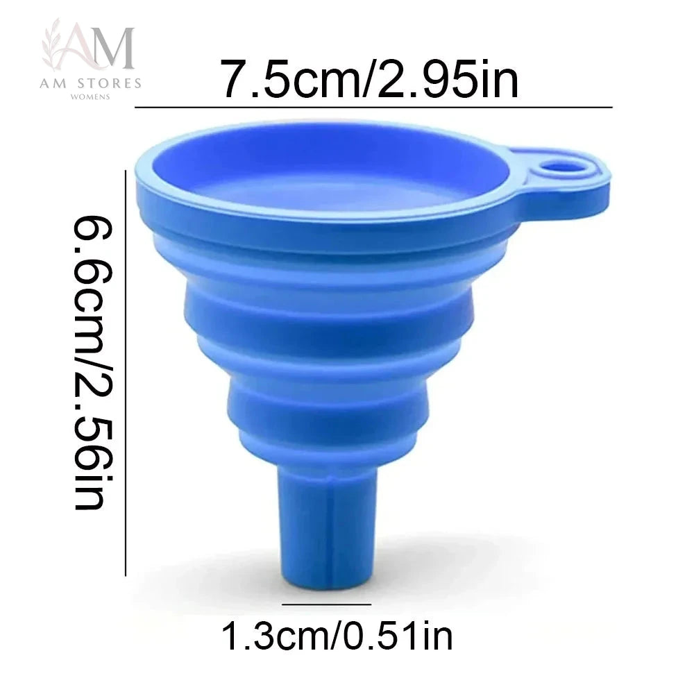 Foldable Silicone Automotive Fluid Funnel