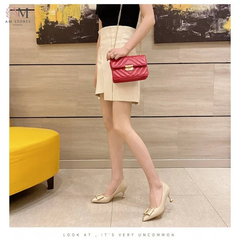 Women's Pointed-Toe Mid-Heel Office Pumps - view 6