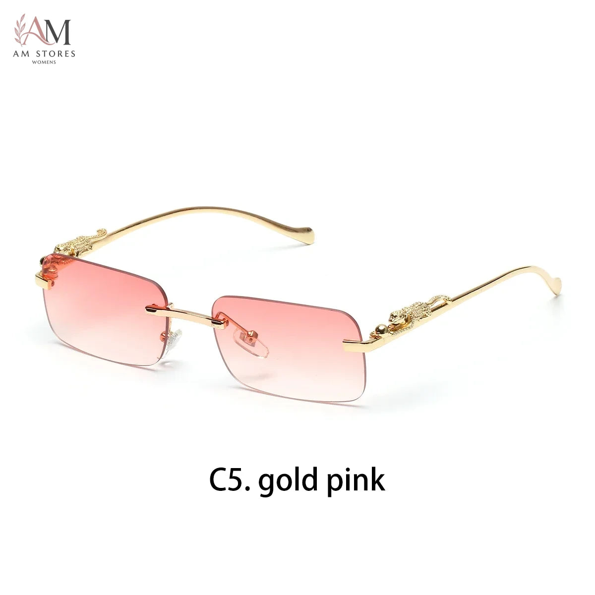 Ruiao Unisex Rimless Square Metal Sunglasses UV400 - view 15