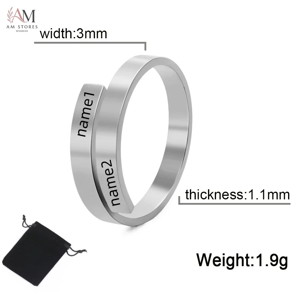 Stainless Steel Adjustable Geometric Women's Ring - view 7