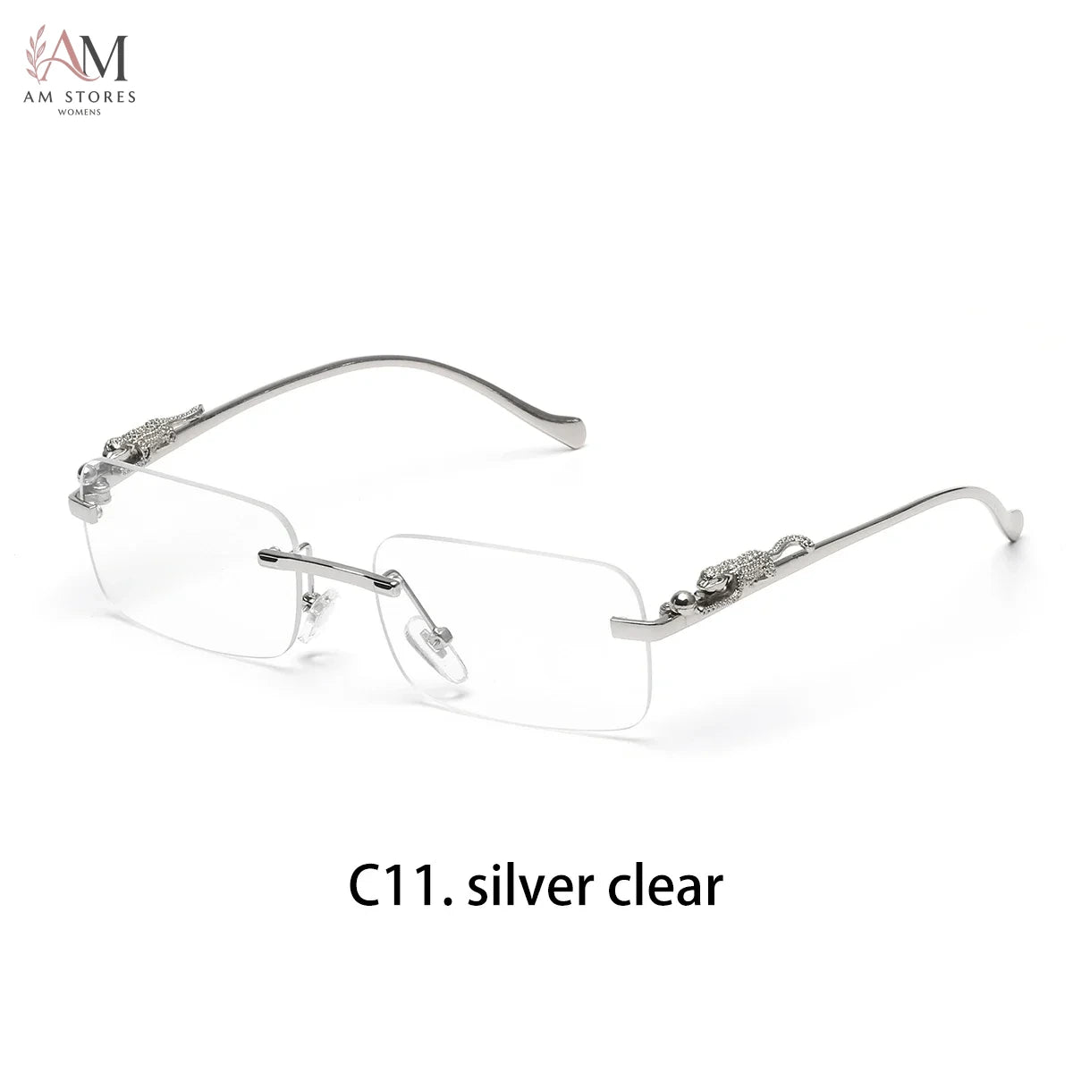 Ruiao Unisex Rimless Square Metal Sunglasses UV400 - view 11