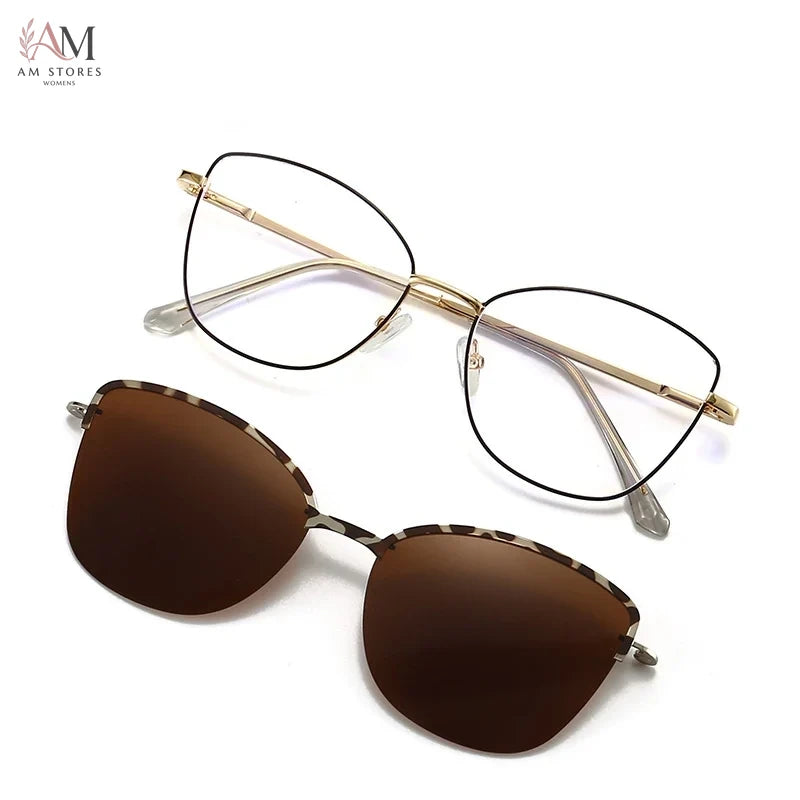 JMISUS Women's Cat-Eye Polarized Blue-Light Metal Eyeglasses - view 7