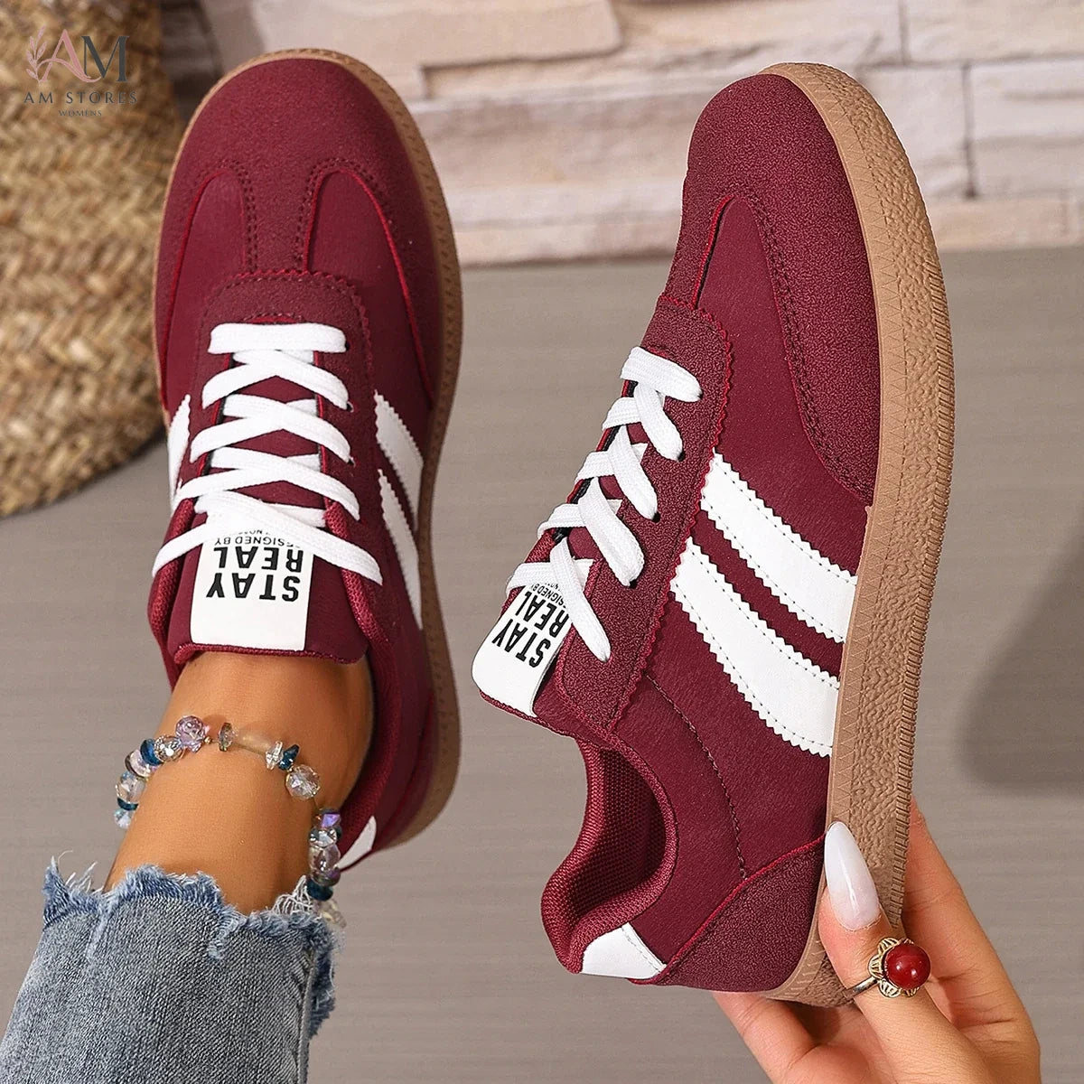 Women's Leather Comfort Outdoor Sneakers - view 5