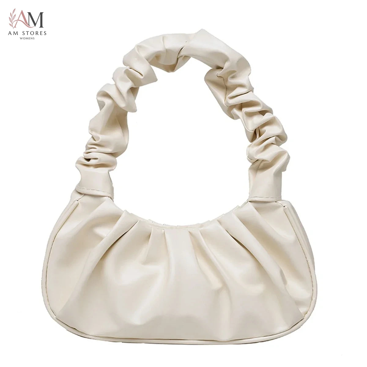 Women's Pleated PU Leather Cloud Shoulder Bag - view 7