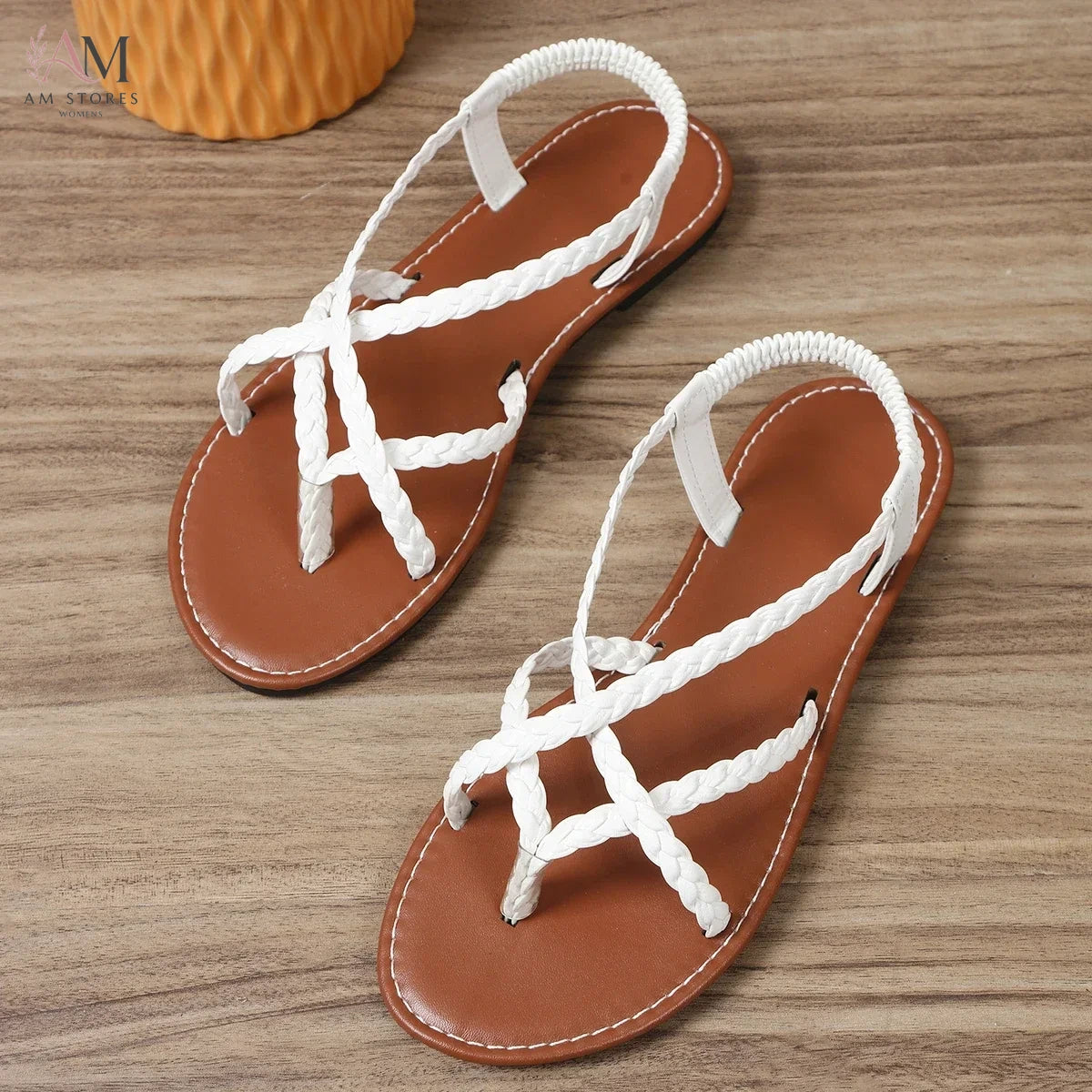 Women's Woven Hollow-Out Flat Beach Sandals - view 9