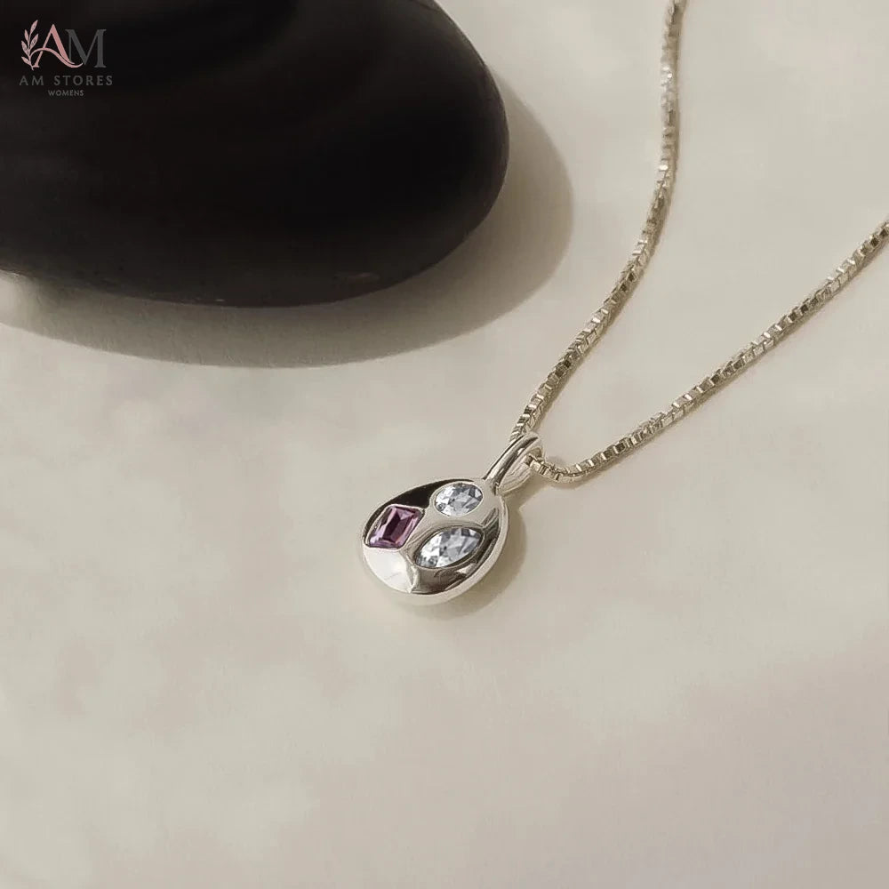 EManco Stainless Steel Cubic Zirconia Pendant Necklace - view 5