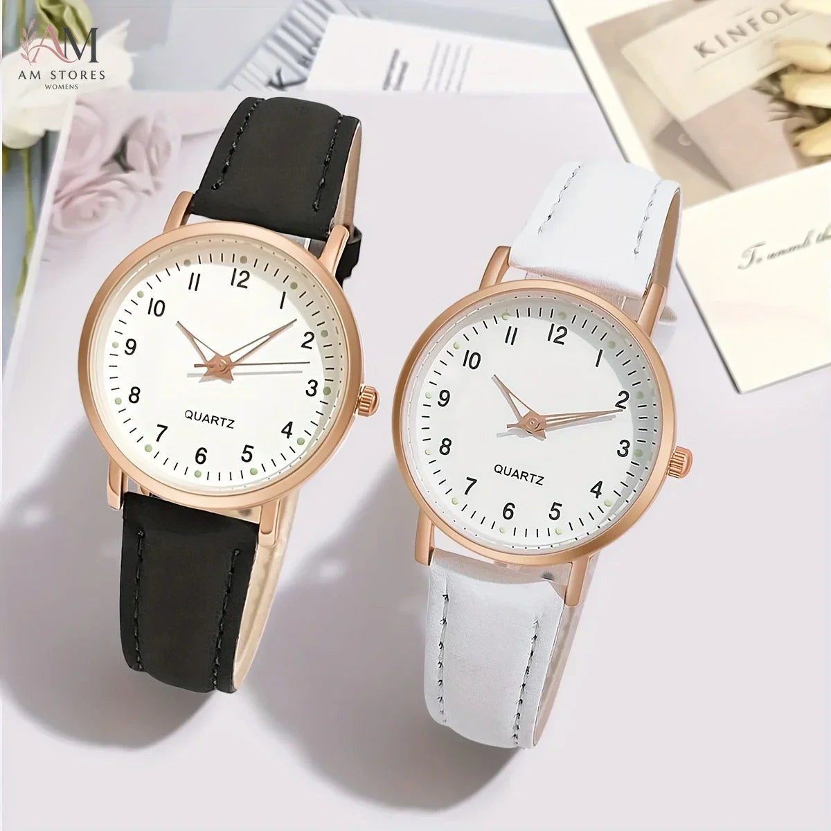 1/pcs and 2/pcs simple, fashionable, cute and compact women's luminous quartz watches