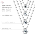 0.5–5ct Moissanite Pendant Necklace in 925 Silver - view 7
