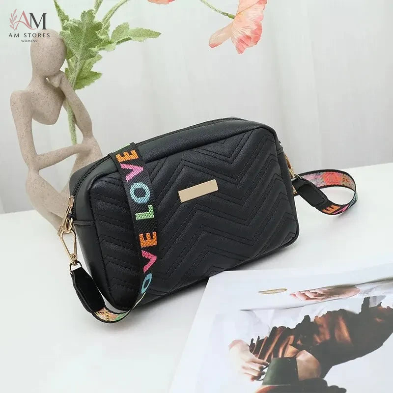 Rilibegan Embroidered PU Leather Camera Shoulder Bag - view 7