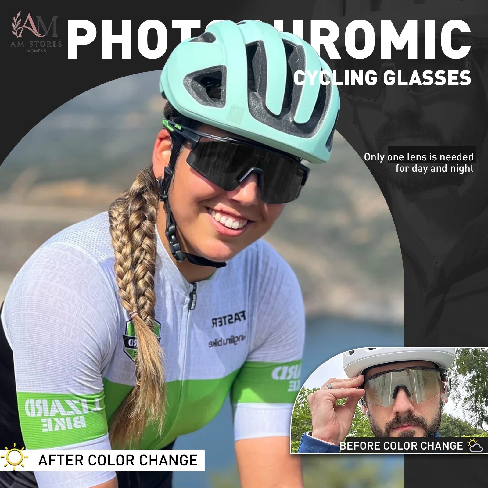 Unisex Photochromic Cycling Sunglasses UV400 - view 3