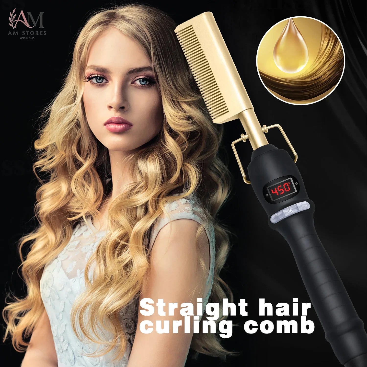 Anti-Scald Portable Electric Hot Comb - view 4