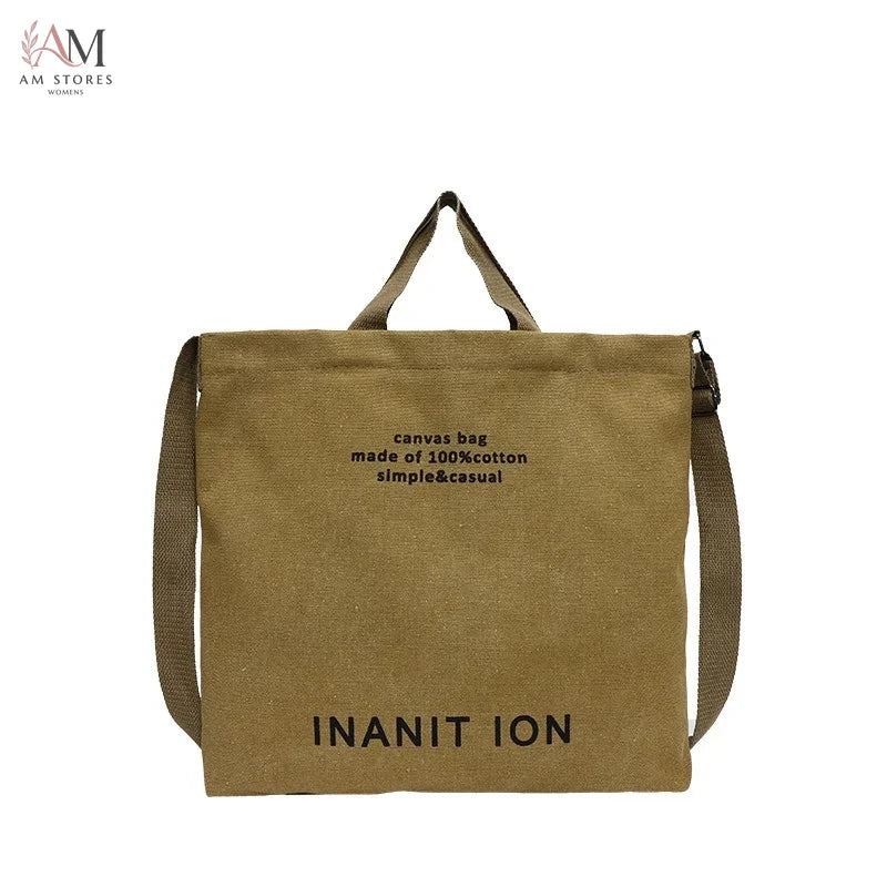 Unisex Washed Canvas Large-Capacity Messenger Bag - view 3