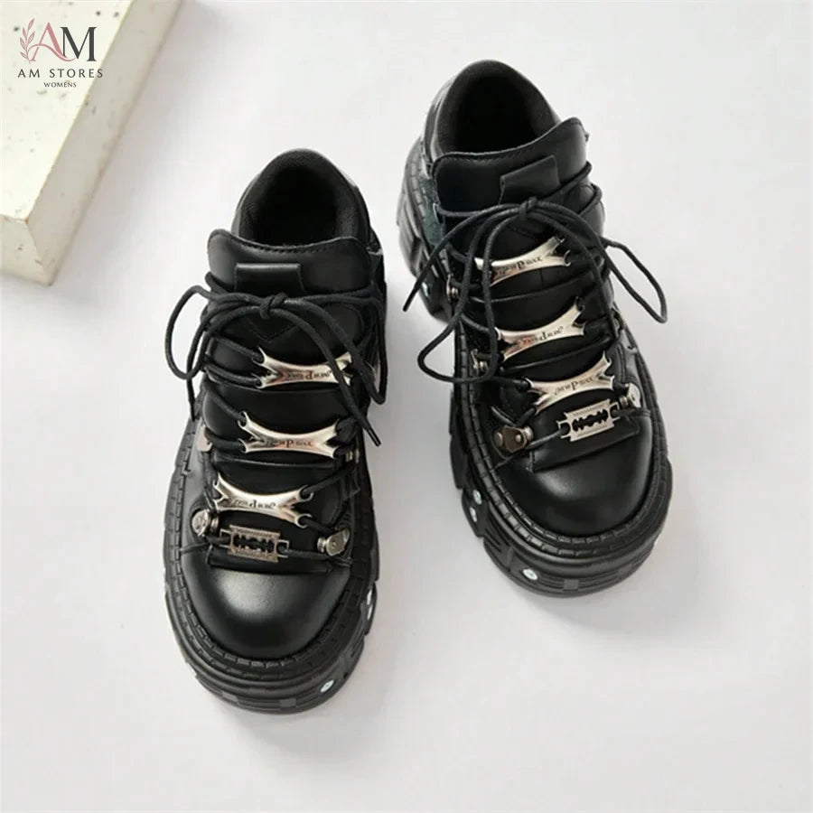 Unisex Punk Platform Ankle Boots - view 3
