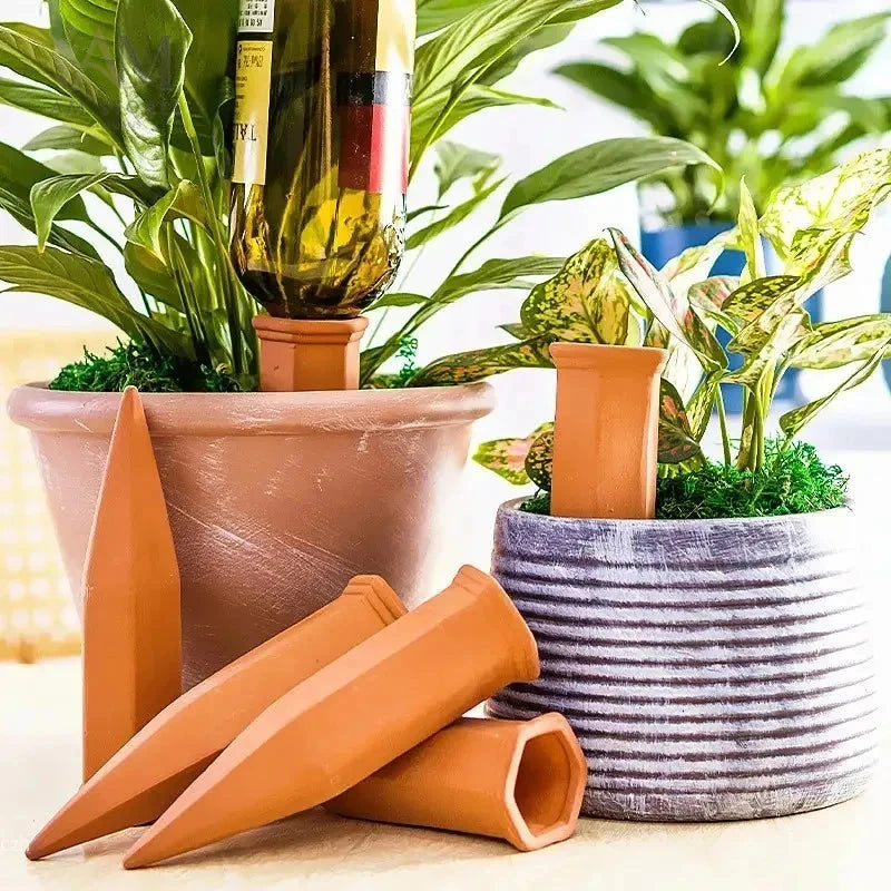 Terracotta Self-Watering Plant Stakes – 2 Pack