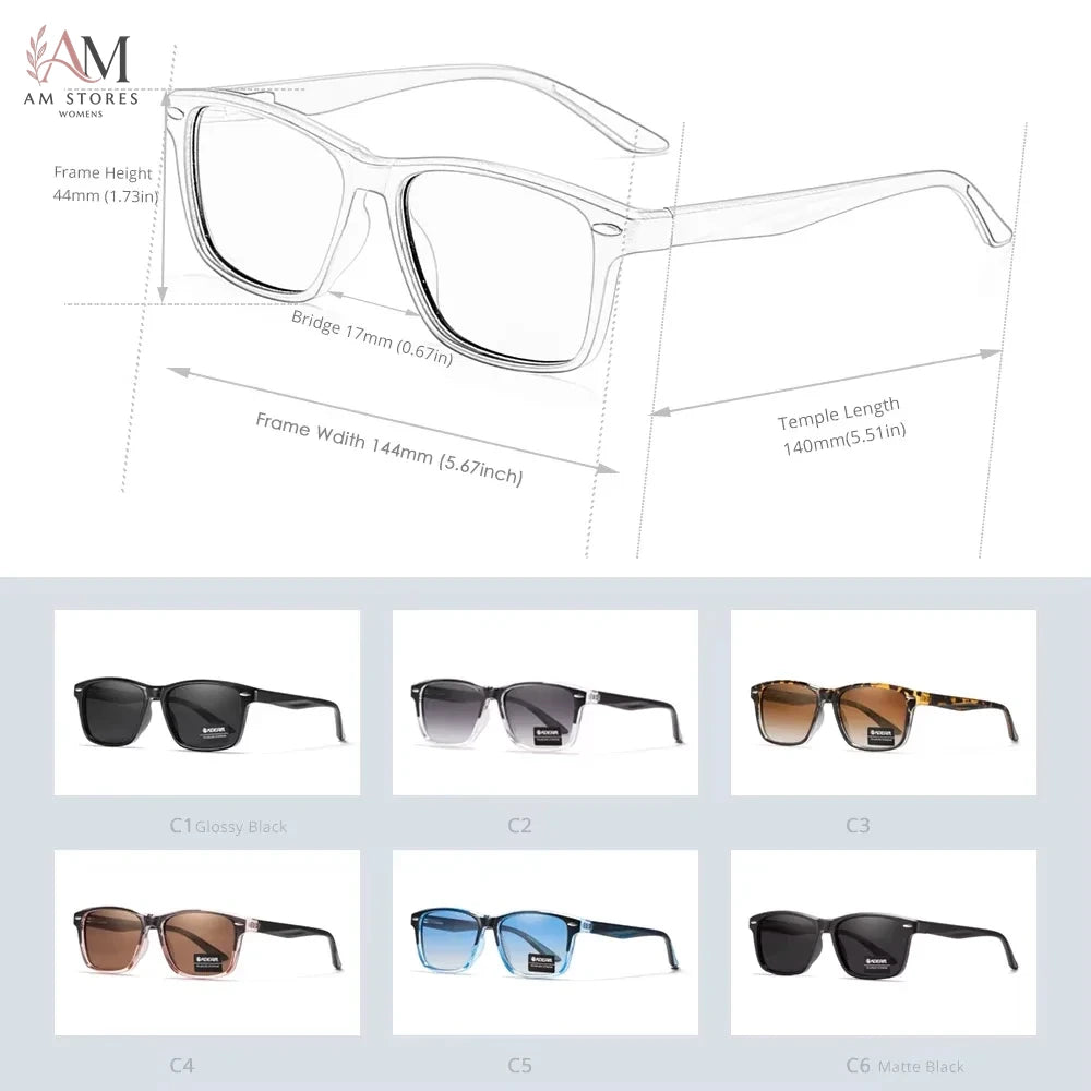 KDEAM Unisex Square Polarized TR90 KD398 Sunglasses - view 4