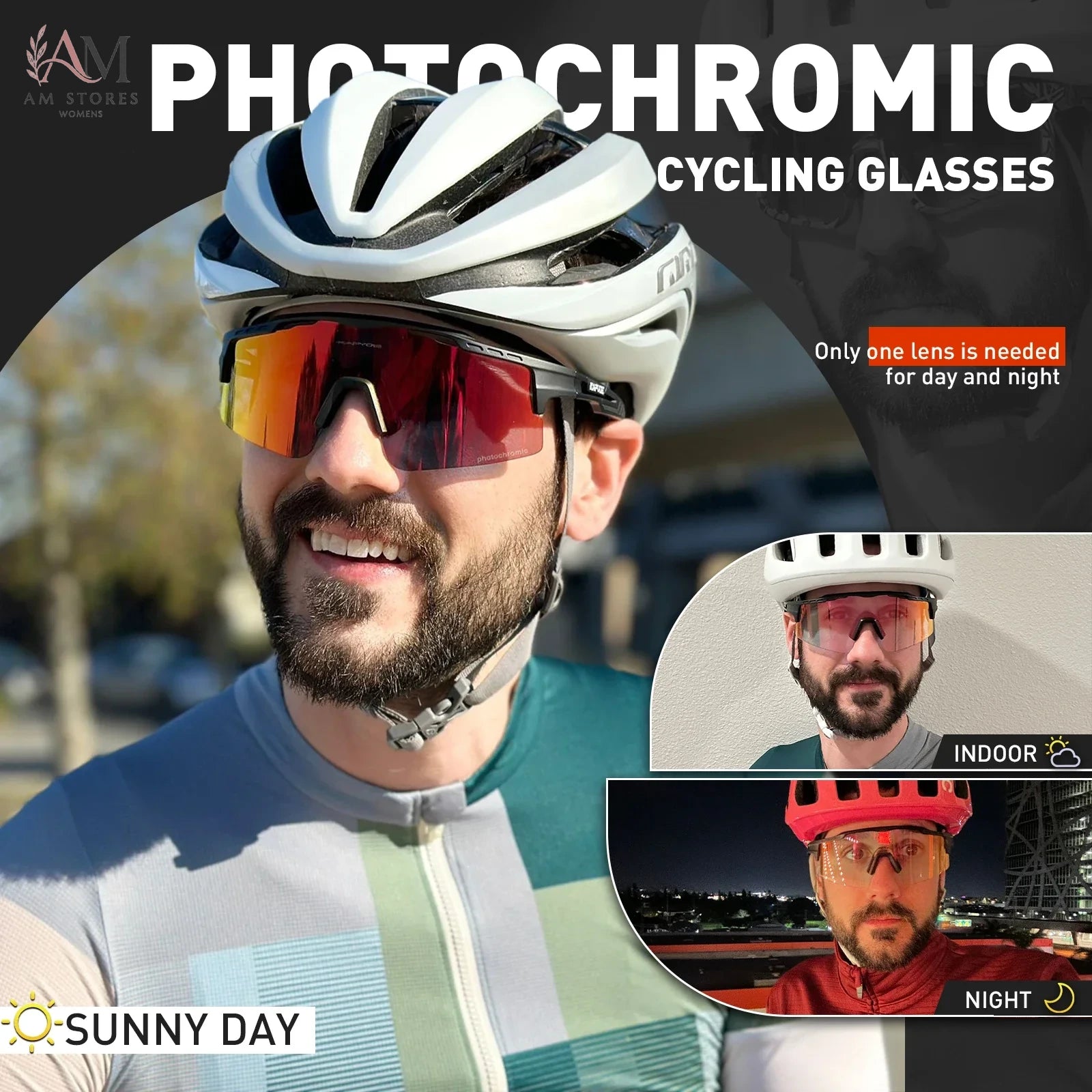 Unisex Photochromic Cycling Sunglasses UV400 - view 2