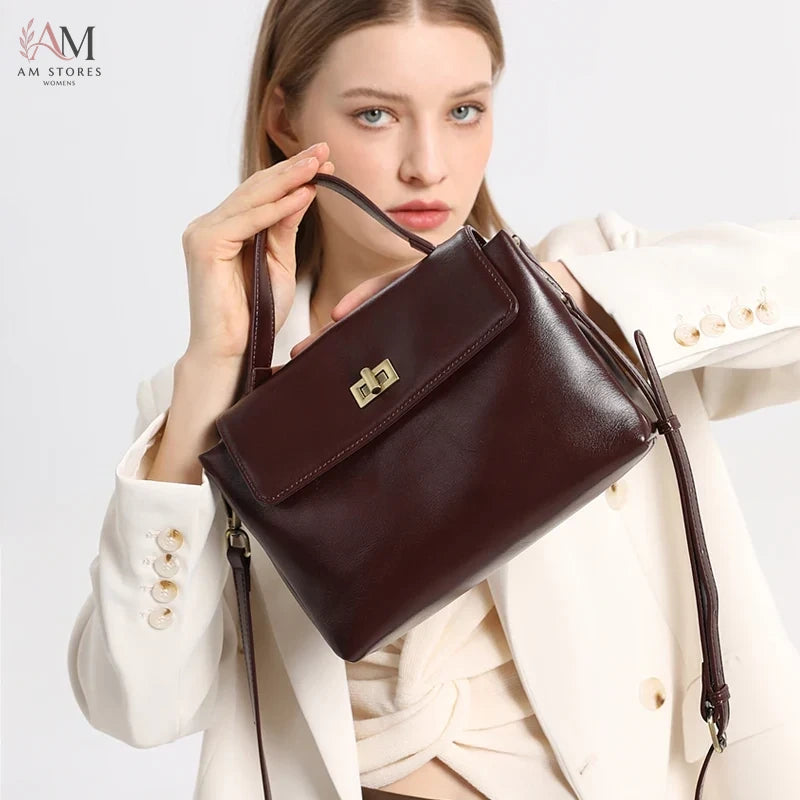 Genuine Women's Leather Vintage Crossbody Bag - view 1