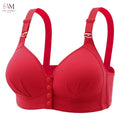 Women's Plus-Size Wireless Breathable Front-Closure Seamless Bra - view 12