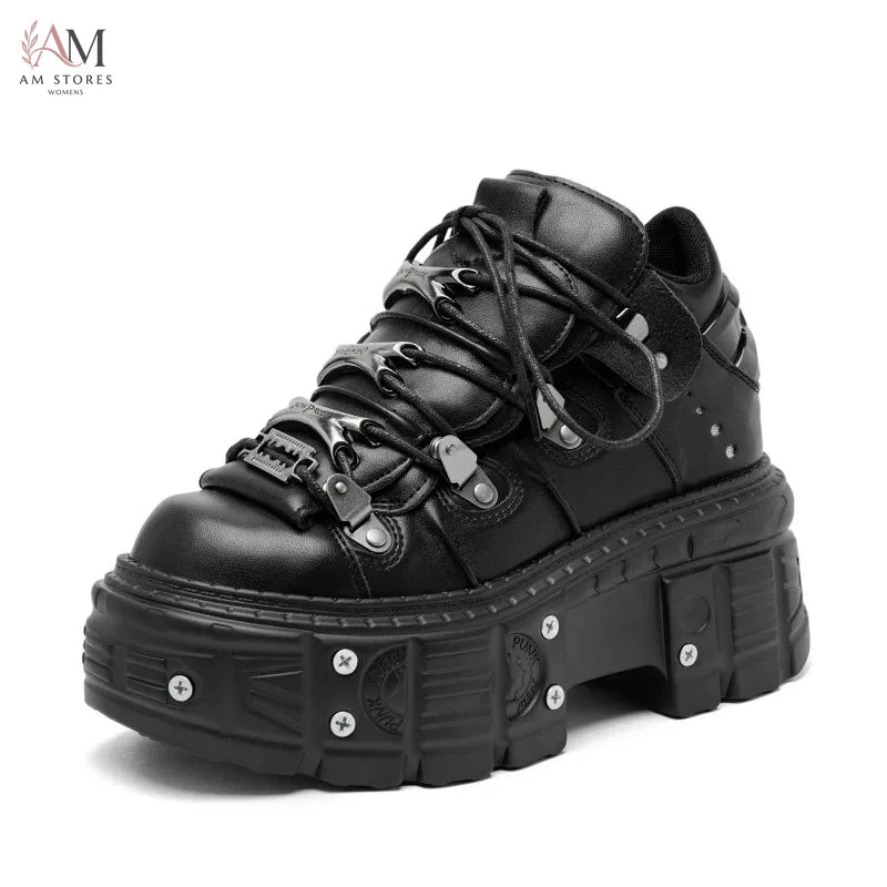 Unisex Punk Platform Ankle Boots - view 1