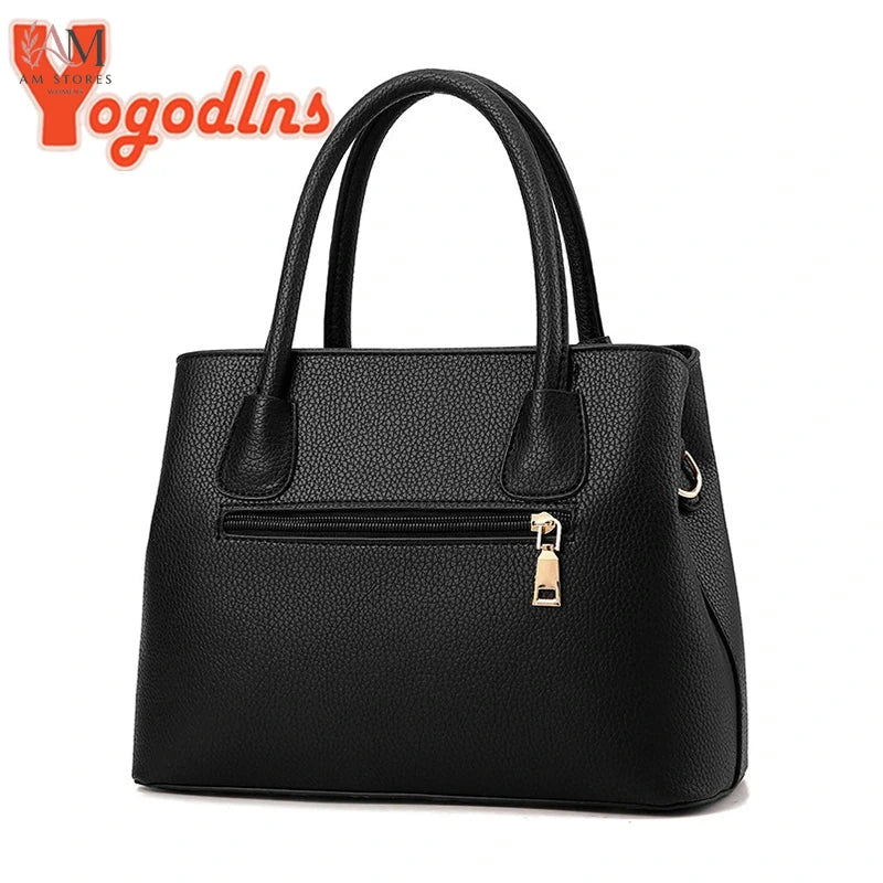 Women's Leather Shoulder Handbag - view 3