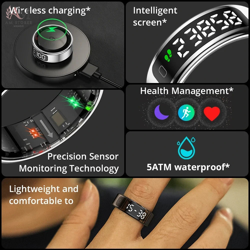 Smart Ring with Touch Display & Wireless Charging - Image 2
