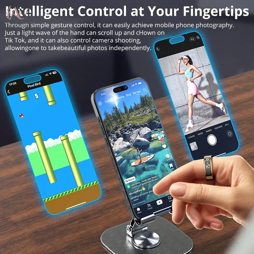 Smart Ring with Touch Display & Wireless Charging - Image 4