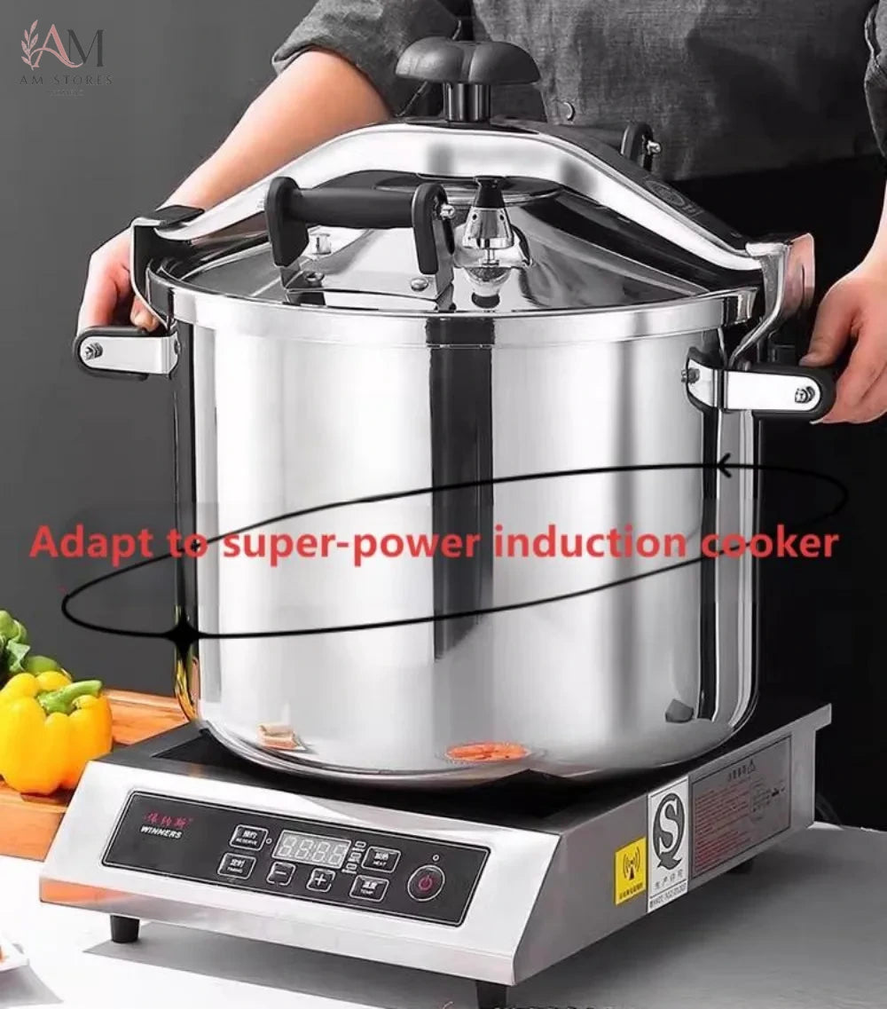 2025 New Pressure Cooker - 8L Commercial Stainless Steel Explosion-Proof Design for Gas & Induction Cooktops, 100KPA Fast Cookin