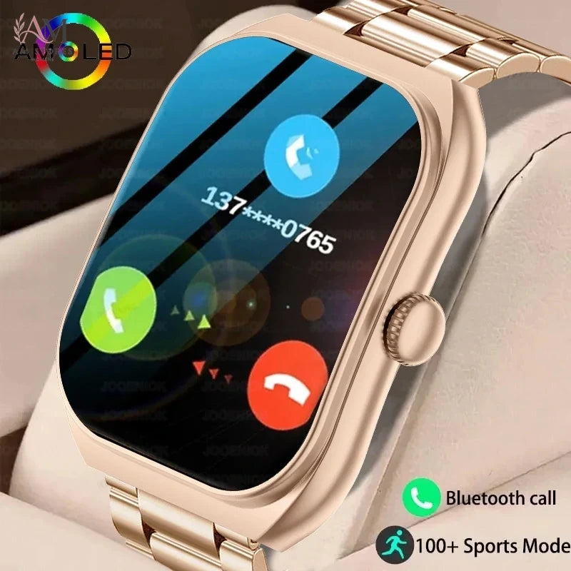 2025 New  Smart Watch Women Heart Rate Health Monitoring Voice Assistant BT Calling IP68 Waterproof Sports Smartwatch Men
