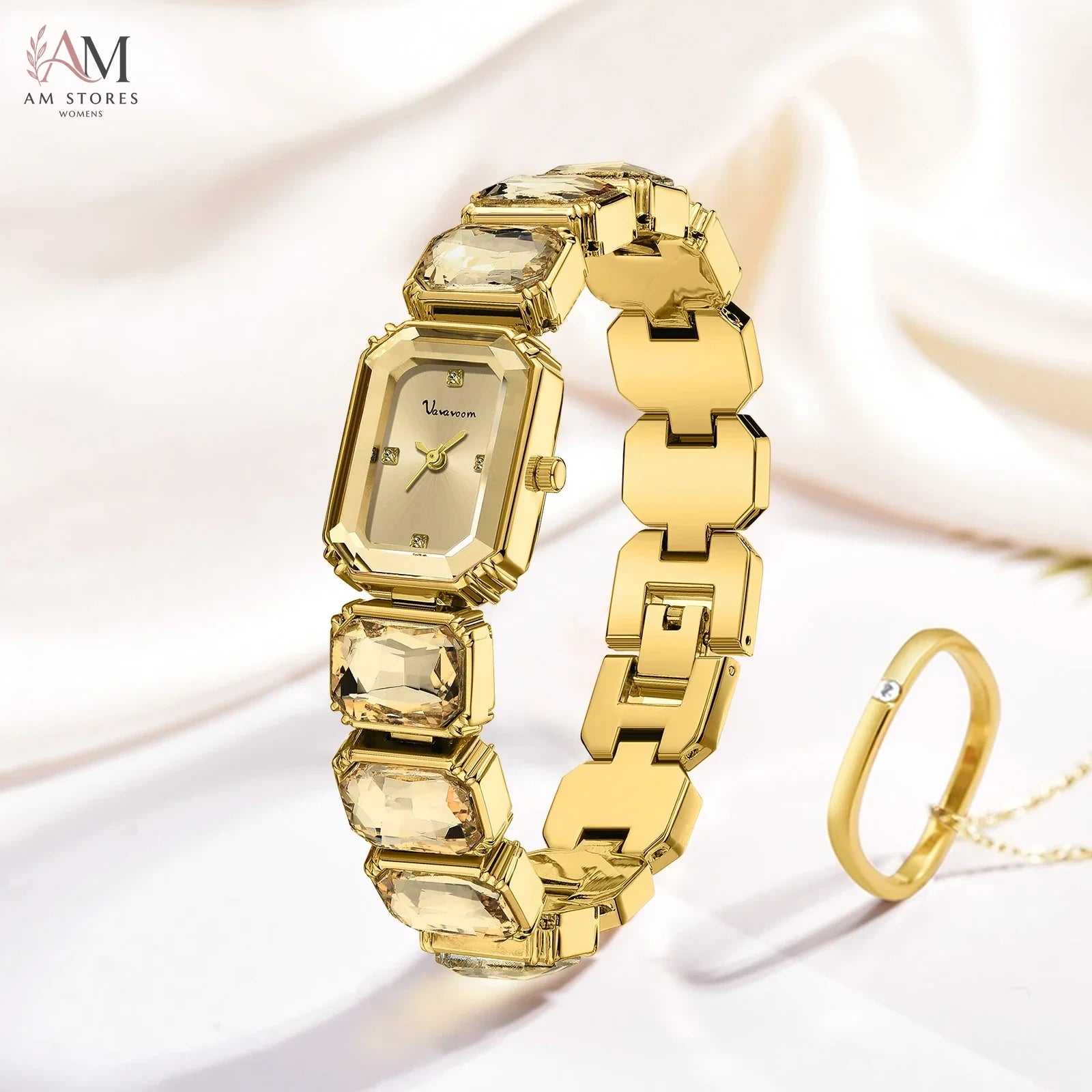 2025 New Women Watches Luxury Diamond Square Quartz Movement Stainless Steel Mesh Belt Original Gold Fashion Dress Women's Watch