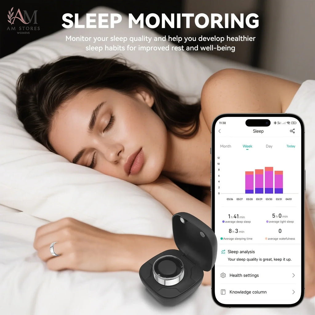 Smart Fitness Ring with Charging Case - Image 2