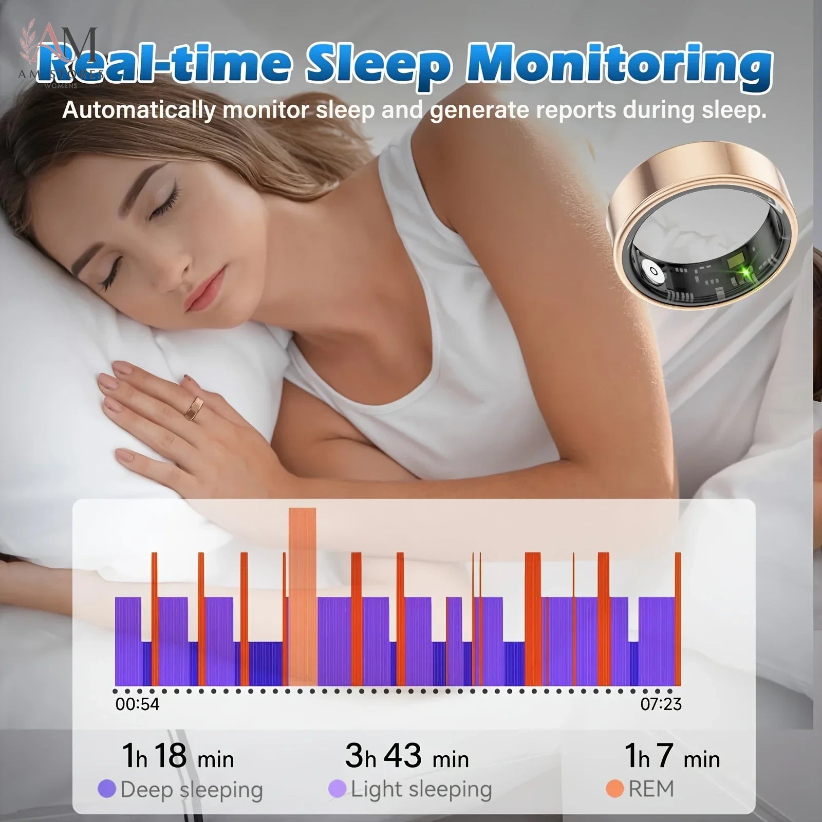 IP68 Smart Fitness Ring with Activity & Sleep Tracking - Image 3