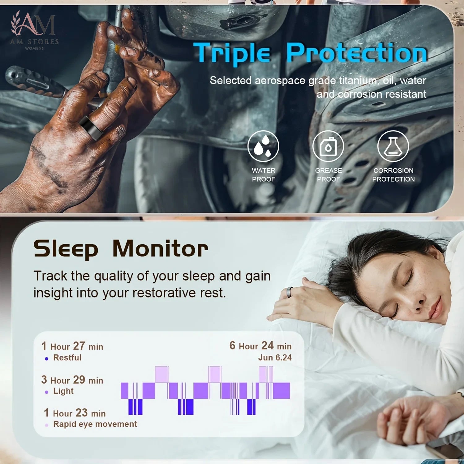 IP68 Smart Fitness Ring with Activity & Sleep Tracking - Image 7