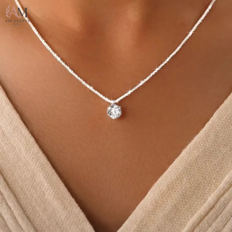 LOUTF 925 Sterling Silver Moissanite Pendant Women's Necklace - view 2