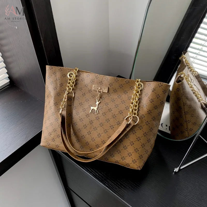 Women's Leather Large-Capacity Shoulder Bag - view 8