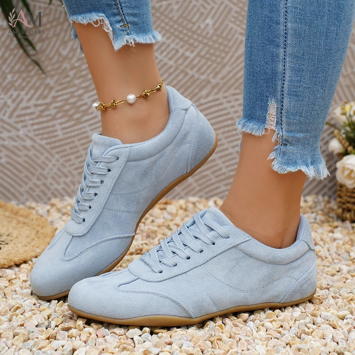 Women's Leather Outdoor Casual Sneakers - view 4