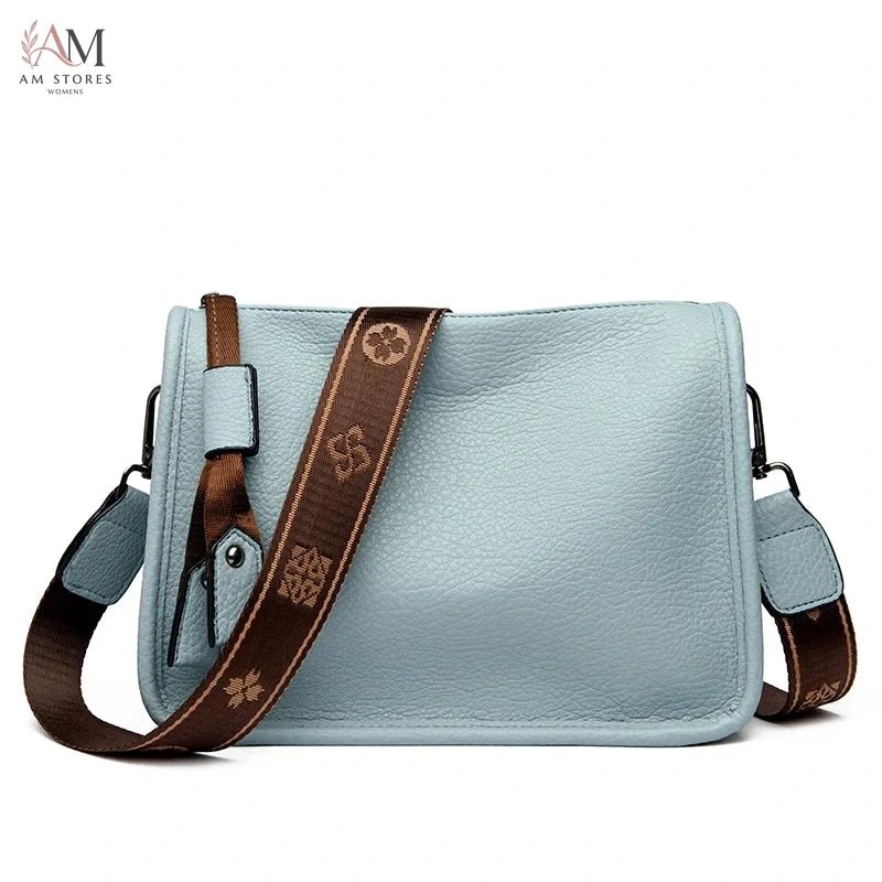 Women's Leather Crossbody Bag - view 9
