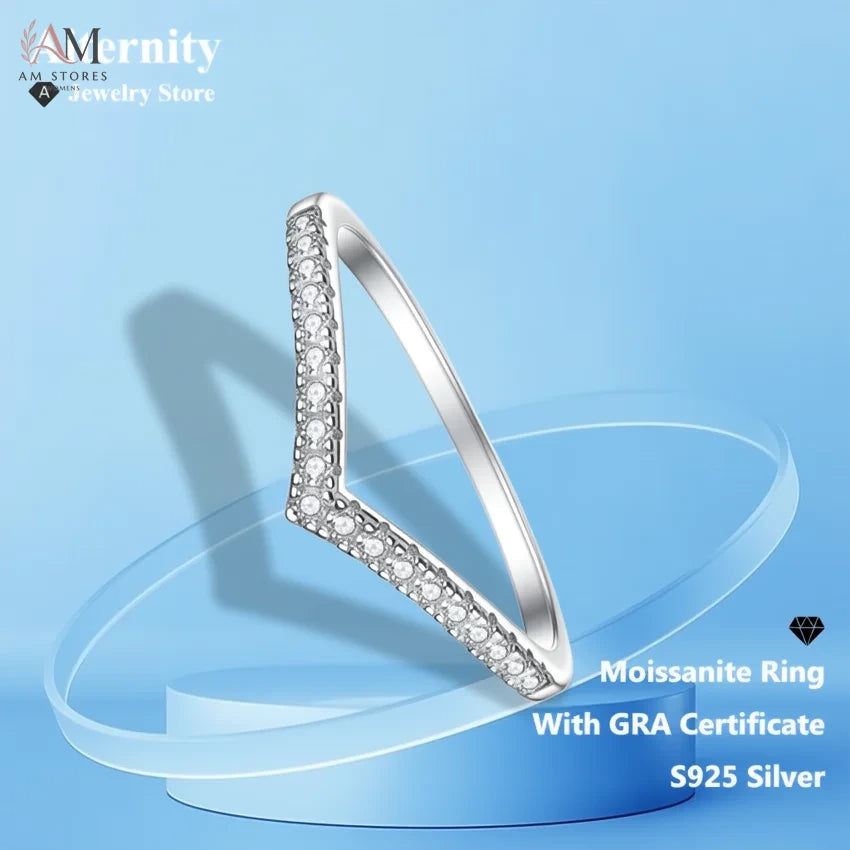 Moissanite Engagement Wedding Unisex Ring - view 7