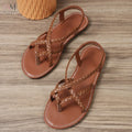 Women's Woven Hollow-Out Flat Beach Sandals - view 10