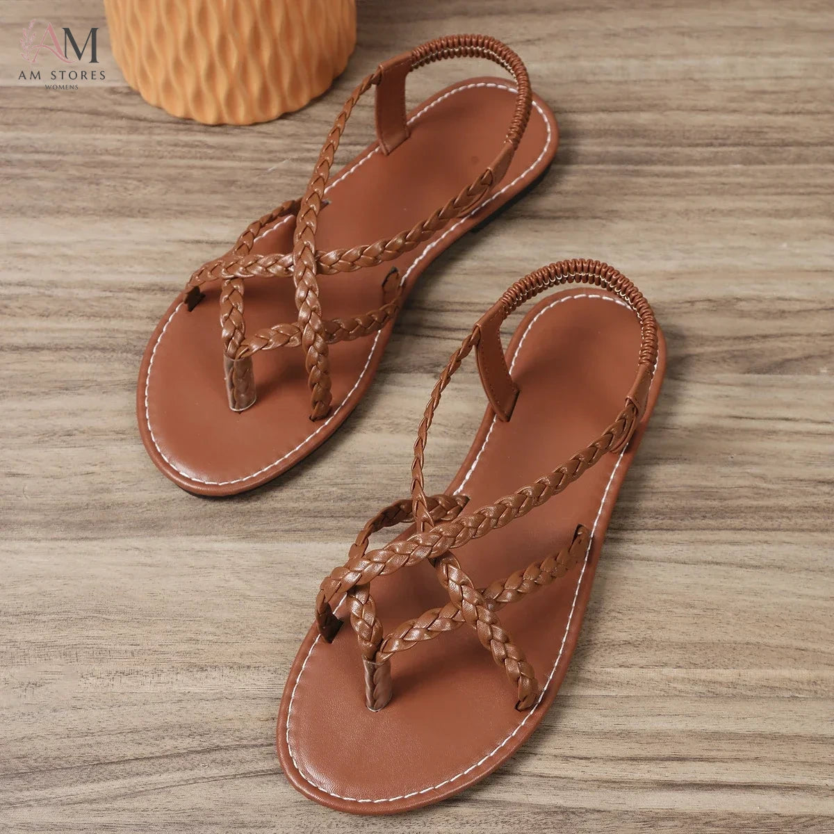 Women's Woven Hollow-Out Flat Beach Sandals - view 10